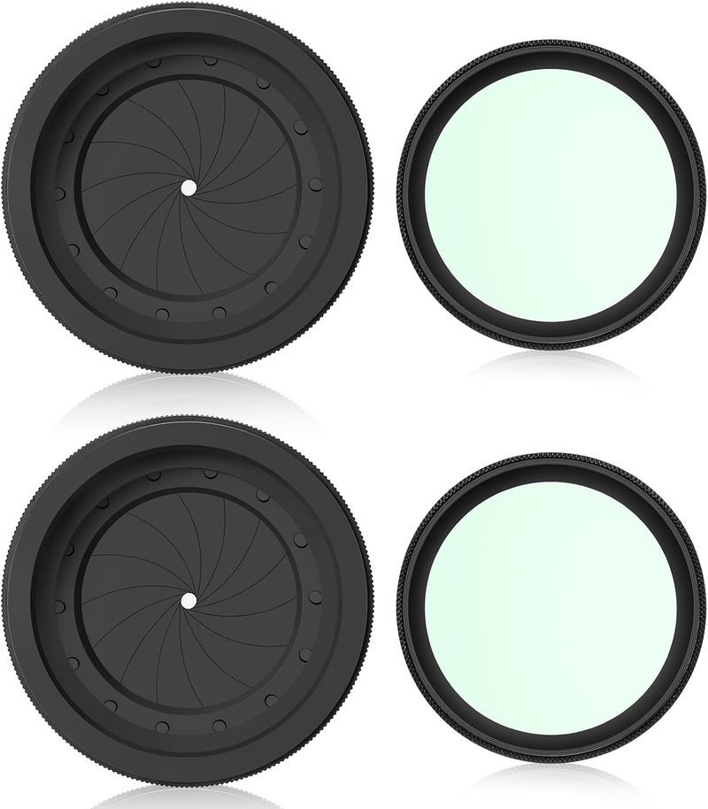 Folisobo Adjustable Iris Aperture Diaphragm Filter Pack M30 to M37 Iris Aperture Diaphragm Adapter Optical Diaphragm 1.5-26mm Lens Module Adapter Ring PVS-14 PVS 14 (Adjustable Iris Filter Kit*2) - Image 3